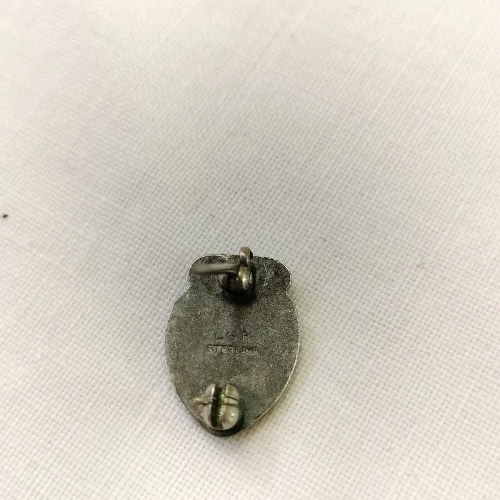 925 Sterling Silver - Vintage Enamel FTA Torch Teachers Brooch Pin